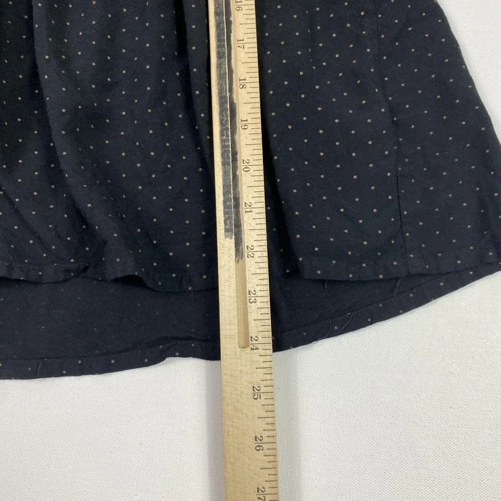 Juniper Dress Womens Large Black Gold Dot Boho Embroidered Tunic Viscose‎ India